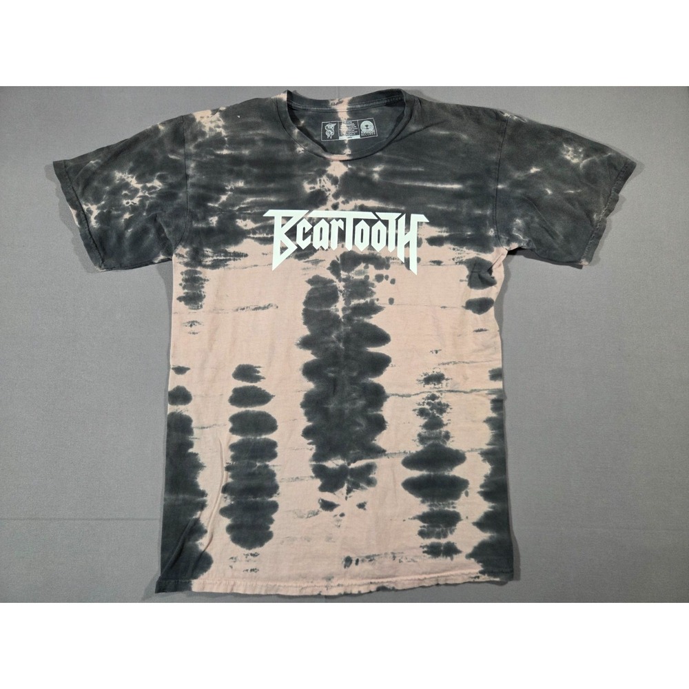 Red Bull Beartooth Shirt Mens Large Gray Tie Die Rock Band Metalcore Hardcore